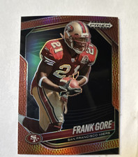 Frank Gore 2025 Panini Prizm Black Blue Ice Prizm 49ers #134 /225 