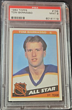 1984 TOPPS #158 TOM BARRASSO ALL-STAR PSA 9 MINT BUFFALO SABRES NHL ROOKIE