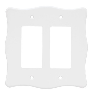 Brainerd 64600 Nylon Double Decorator Wall Plate / Switch Double, White 