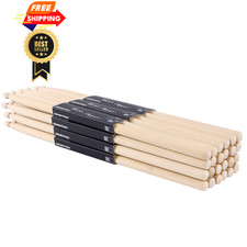 OIETON 12 Pairs Drum sticks 5A Classic Maple Wood 12 5A, maple