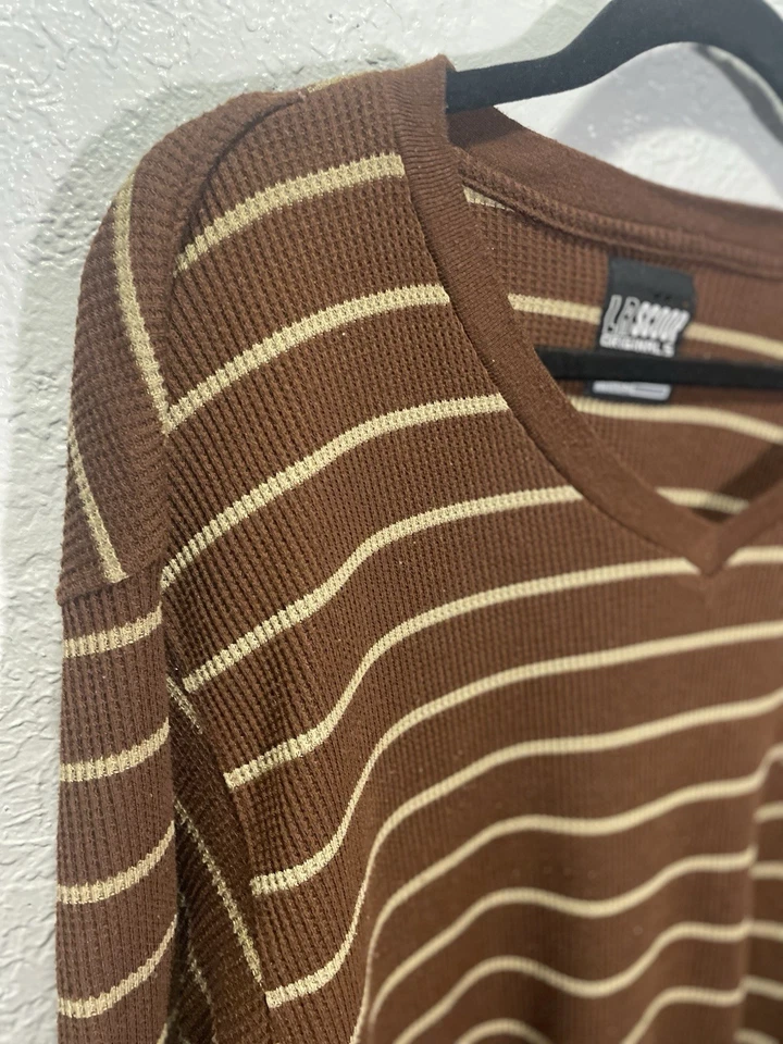 Suéter Hombre 3XL Marrón Blanco Tira Profesor Papá Colegio Abuelo Foto 2 de 4