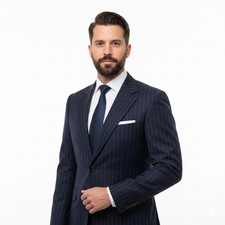 Burberrys' Men Blue Striped Blazer Sport Coat Jacket Lord Taylor Private Ed 38