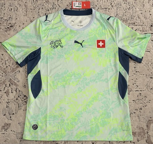 Puma Authentic 2026 Switzerland National Team Green 783225-02 Jersey Men’s Sz: L