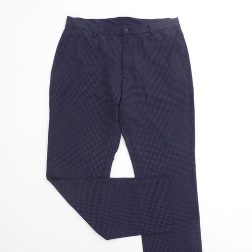 FootJoy Mens Golf Pants Navy Blue Geometric Floral Print Size W36 L32