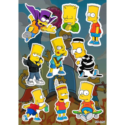 #ad #ad Bart Simpson Sticker Pack The Simpsons Bartholomew Jo Jo Funny TV Show Sitcom $6.99