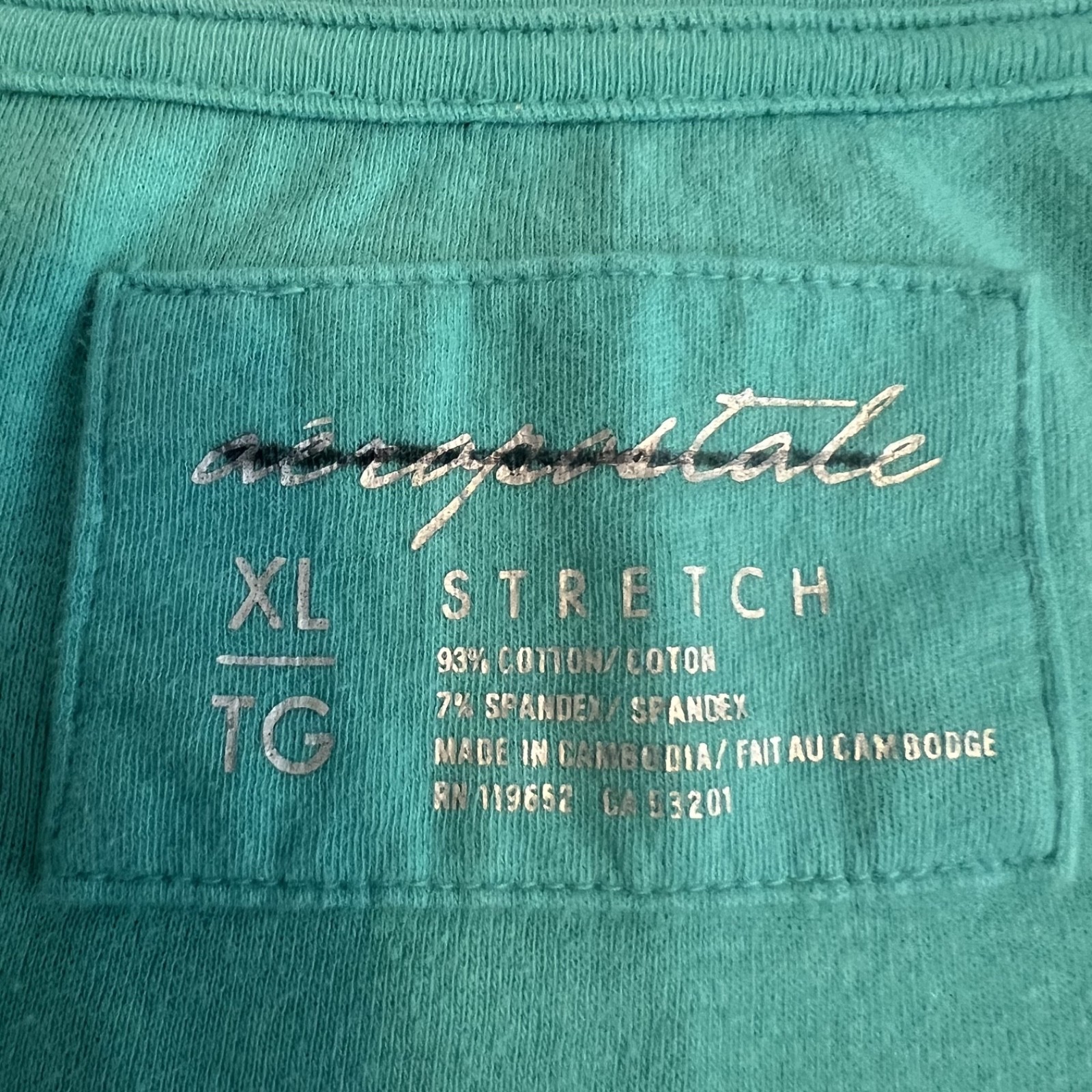 Y2K Aeropostale Top Womens XL Fitted Blue Babydoll Coquette Stretch Cotton Basic