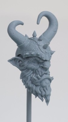 Mythic Legions Troll Scale Orc Head With Horn Helmet 1:12 Custom Resin 3d Print