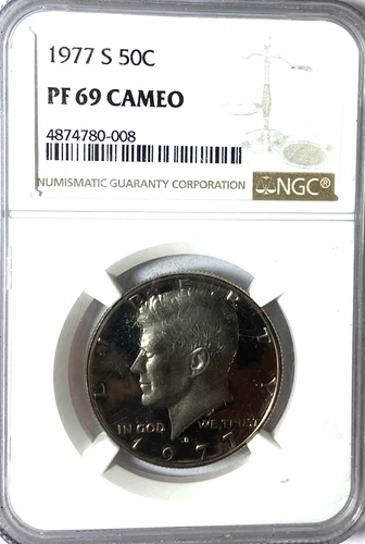 1977 S 50c Kennedy Half Dollar NGC PF69 Cameo Proof San Francisco