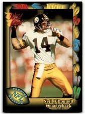 1991 Wild Card Neil O'Donnell Rookie Pittsburgh Steelers #125. rookie card picture
