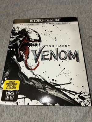 Venom 4K Ultra HD Blu-ray Tom Hardy HDR PG-13. With Slipcover