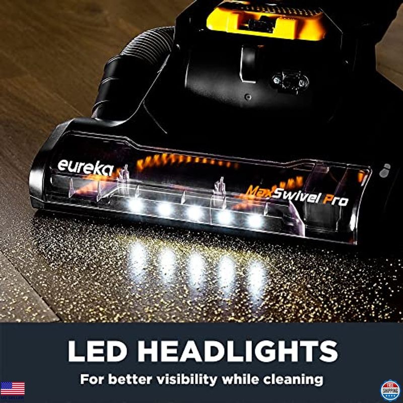 Powerful Bagless Upright Vacuum Cleaner for Carpet & Pet Hair, Lightweight,