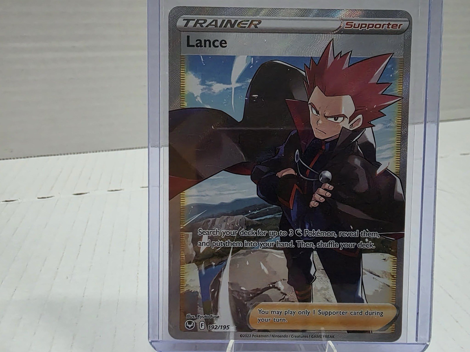 Lance (Full Art) 192/195 Swsh12: Pokemon Sword & Shield  Silver Tempest Holo NM
