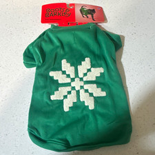 Boots  Barkley Pet Sweatshirt Dog Hoodie Snowflake Green/White Size M Polyester
