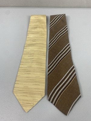 Vintage Calvin Klein Collection Ties 58x4 Multicolor 100% Silk Made In USA