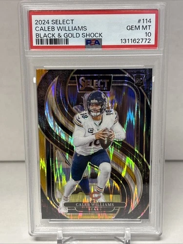 2024 SELECT CALEB WILLIAMS BLACK & GOLD PRIZM RC - PSA 10