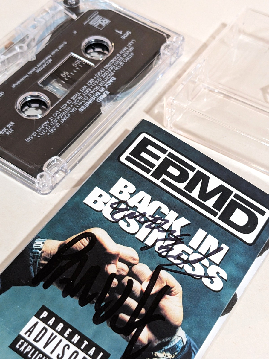 EPMD Signed BACK IN BUSINESS cassette tape ERICK SERMON & PARRISH