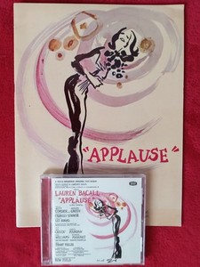 APPLAUSE - 1970 Tony Award winner Souvenir Program + CD Soundtrack Lauren Bacall
