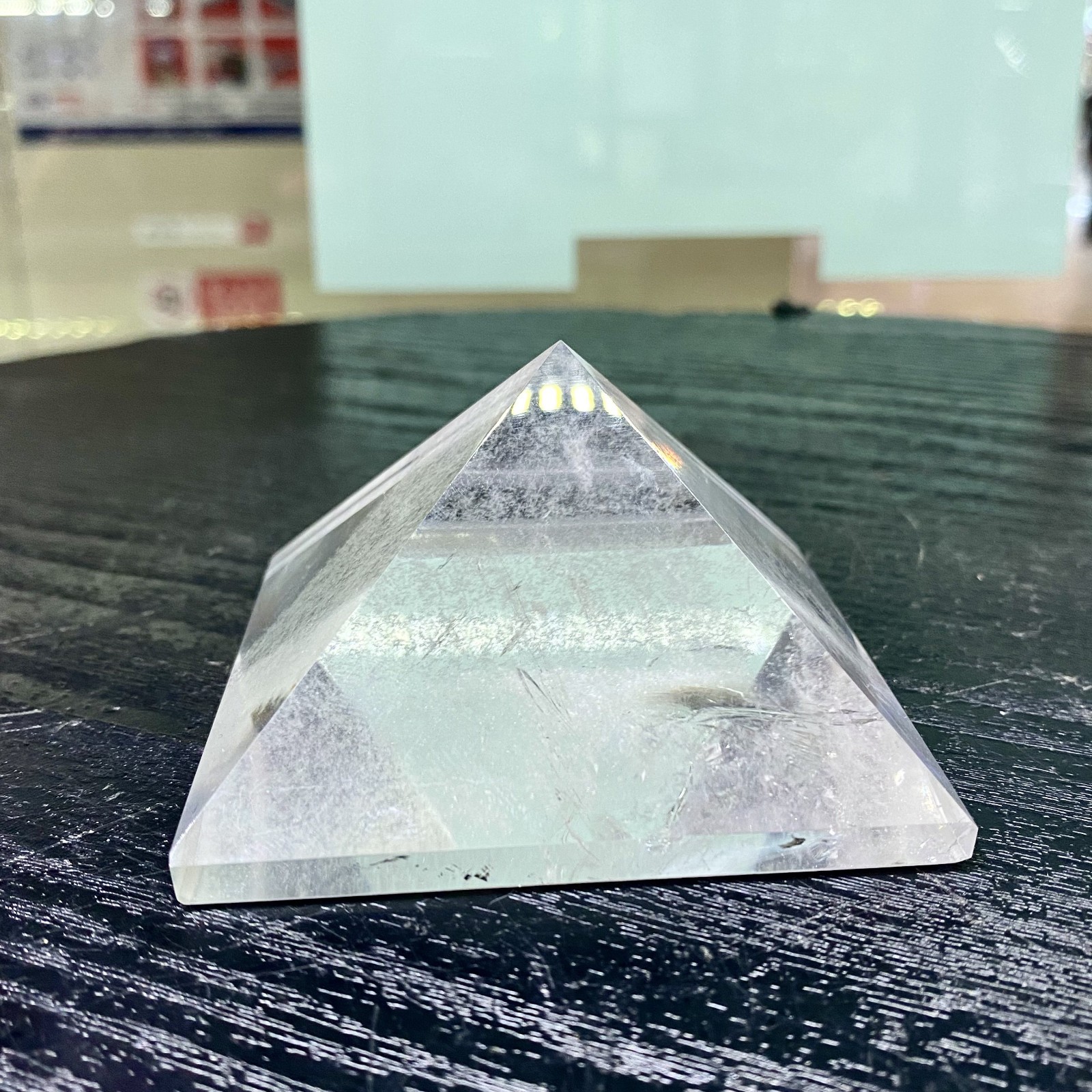 240G Natural Clear Quartz Crystal Pyramid Energy Tower Spiritual Healing