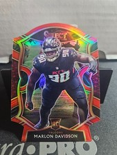 2020 Panini Select Red Prizm Die Cut Marlon Davidson RC #95 Atlanta Falcons