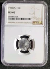 1948-S Roosevelt Dime - NGC MS 66 - Scarce  No Reserve T6109