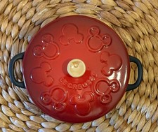 Le Creuset Black Red Disney Mickey Mouse Mini Marmite 12cm 250ml NIB RARE Asia!
