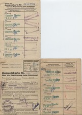 Arbeitsamt Schweinfurt 1946-1948 Theodor Menke Lebensmittelkarten 3 Dokumente