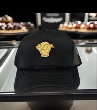 Sombrero Medusa Negro - Sombrero de Camionero - Plástico Personalizado Logo Medusa YD Versac Inspirado.
