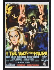 Poster I TRE VOLTI DELLA PAURA Mario Bava Boris Karloff Michele Mercier CAT21