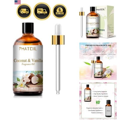 3.38FL.OZ Coconut & Vanilla Fragrance Oils for Aromatherapy, Essential Oils f...