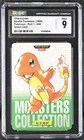 Pokemon Bandai Carddass 1996 Charmander Green Bottom CGC 9 graded MINT