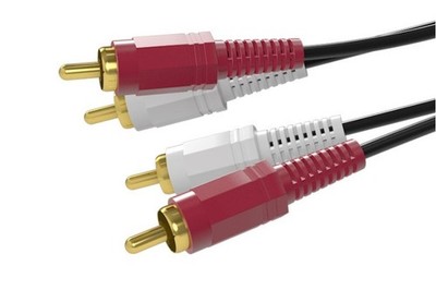2 RCA Male to 2 RCA Male Cable Gold Plated Wire Cord Stereo Audio 4.4Ft