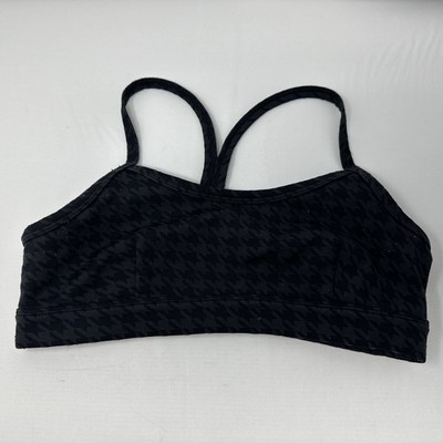 Alo Yoga Black & Gray Houndstooth Sports Bra Medium | eBay