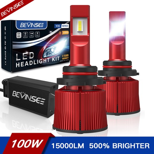 2x 9006 HB4 LED Headlight Bulbs 100W 6000K Super Bright White Low Beam Fog Light