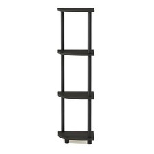 Furinno TURN-N-TUBE Wood 4-Tier Corner Display Rack in Espresso/Black