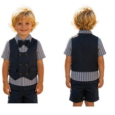 Boys 3-piece Set Pageboy Gentleman Blazer Costume Wedding Formal Suit Casual