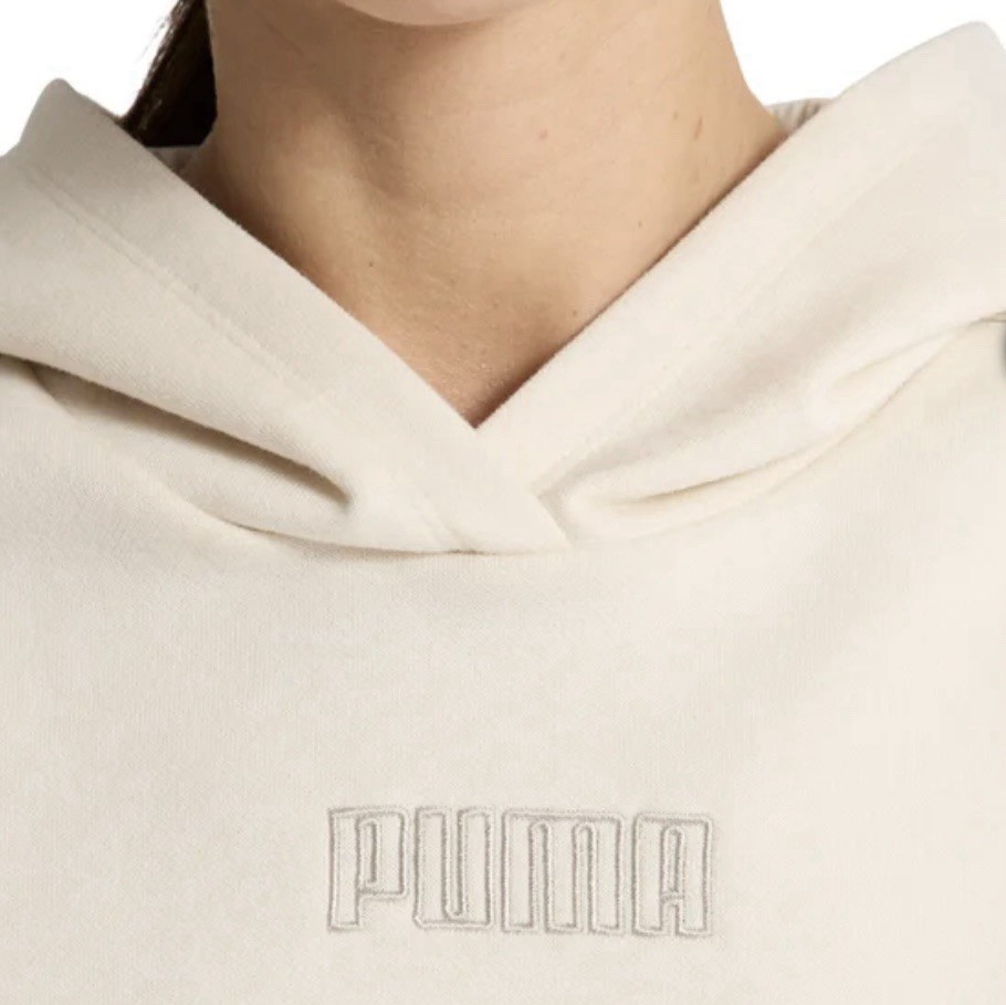 Puma Women’s Hoodie Cream White Fleece Sweater Jogger Sweats Pants 8-10 M Set