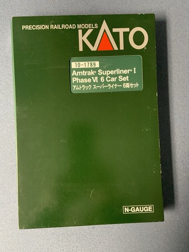 Kato 10-1789 N Amtrak Superliner Phase VI Passenger Car Bookcase Set W/lighting