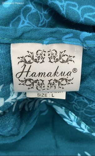 HAMAKUA Blue/Navy Short Sleeve Pull-over Blouse Women - Size L - Picture 3 of 3