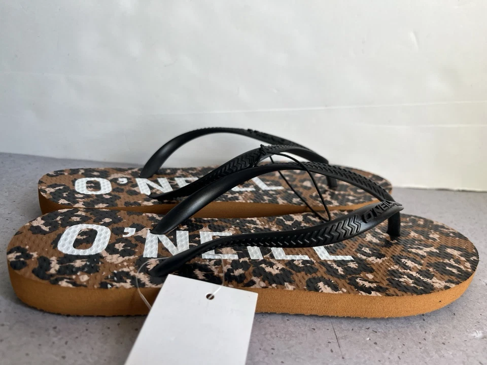 Новый с Ярлыками O'Neill Bondi животных печати сандалии шлепанцы повседневный пляж стринги женщин 10 - Изображение 3 из 4