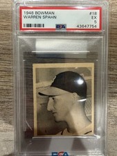 1948 Bowman #18 - WARREN SPAHN RC - Rookie - PSA 5 !!