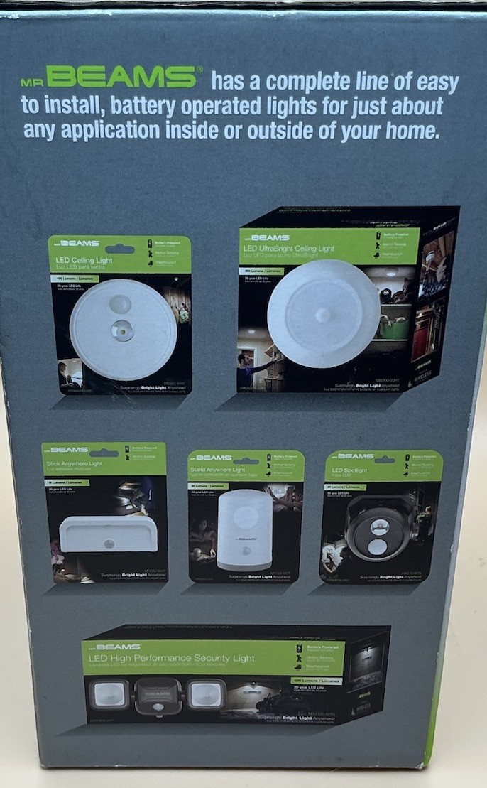 Mr Beams Outdoor MB360XT 200 Lumens Wireless Battery Powered Motion Sensing LED