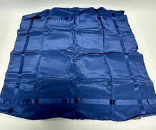 Made in Macclesfield England 100 Silk Silver 16  Blue Pocket Square