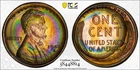 1942-S 1c Lincoln Wheat Cent PCGS MS 64 RB Nuclear Rainbow Toned Concentric