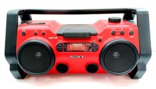 SONY ZS-H10CP AM/FM CD Boombox Radio 22" Portable Heavy Duty Water Resistant