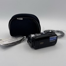 Samsung HMX-F80 HD Camcorder 16GB SD Card Case Battery Charger EUC