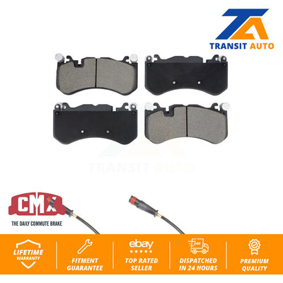 Front Ceramic Brake Pad & Wear Sensor Pair Kit For Mercedes-Benz G63 AMG C63 SLS
