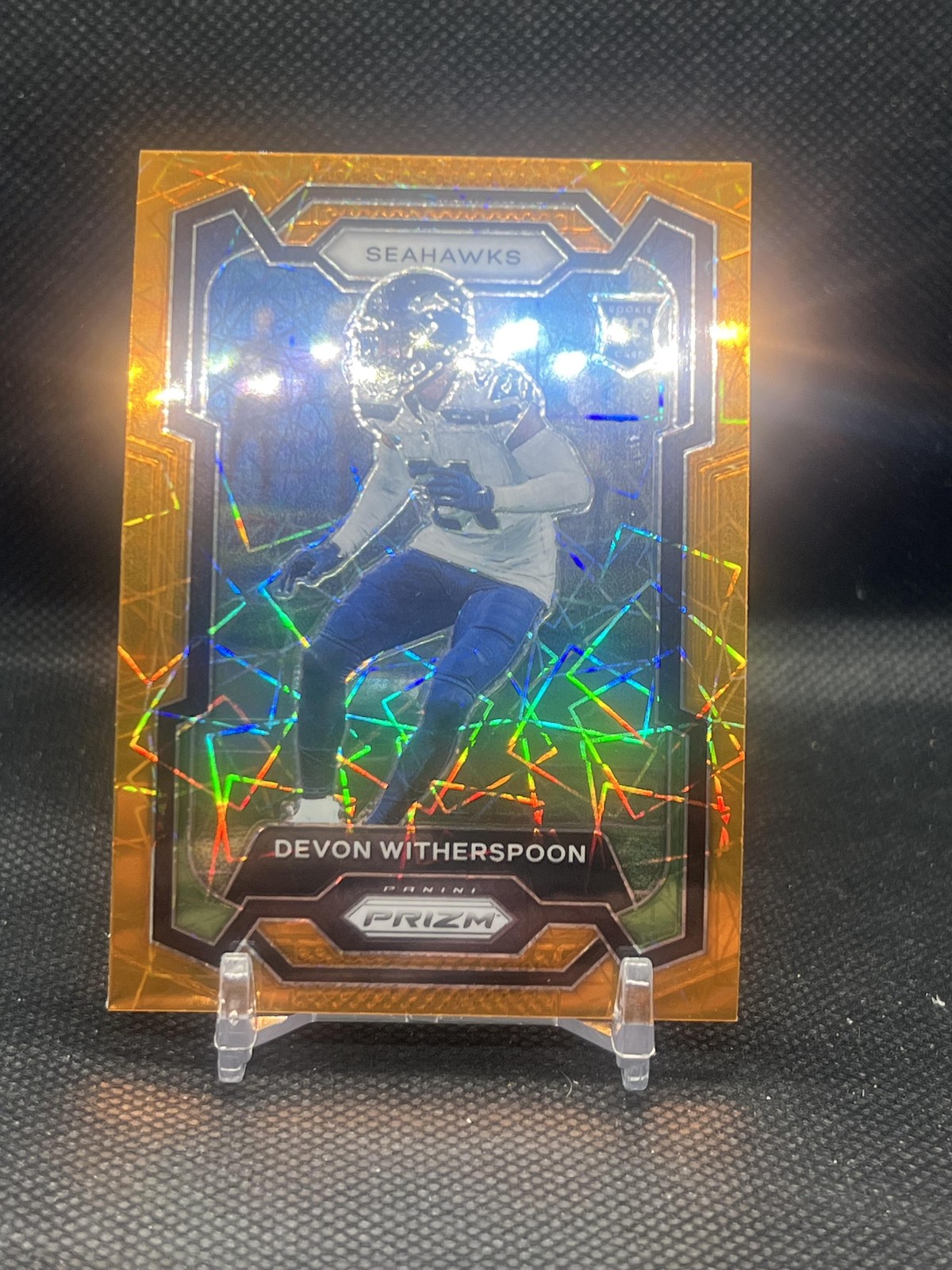 2023 Panini Prizm #389 Devon Witherspoon Orange Ice