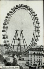 Paris France ferris wheel Grande Roue c1910 vintage postcard