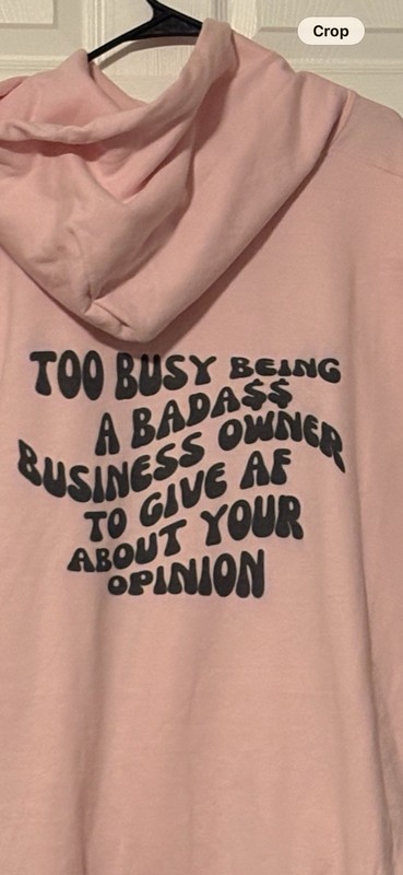 Busy Business Owner Pink Hoodie women's Size 5Xl