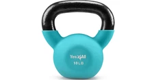 Yes4All 5-65LB Neoprene Kettlebell Wide Grip Flat Bottom Full Body